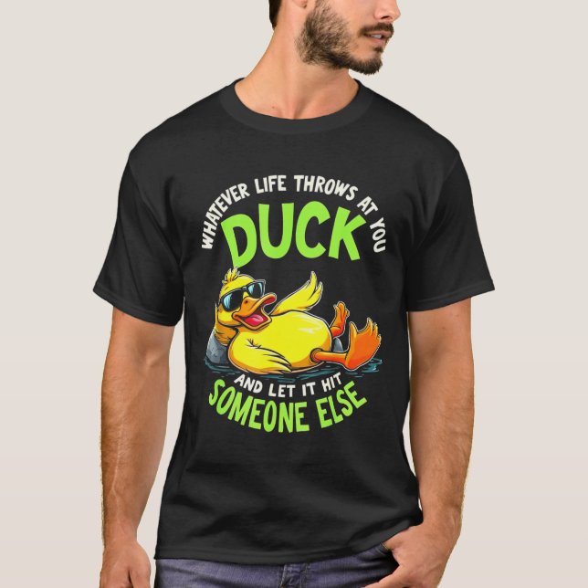 Camiseta Funny Duck Graphic Tees Men Women Teens Funny Quot (Frente)