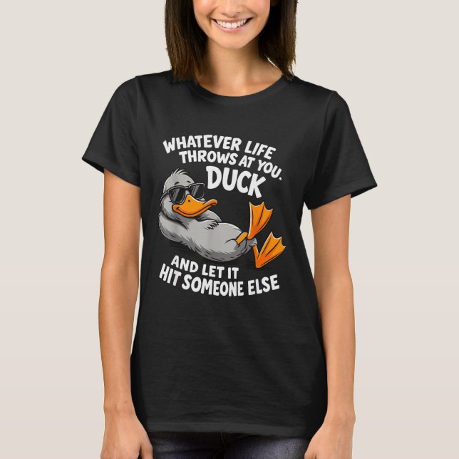 Camiseta Funny Duck Graphic Tees Men Women Teens Funny Quot (Frente)