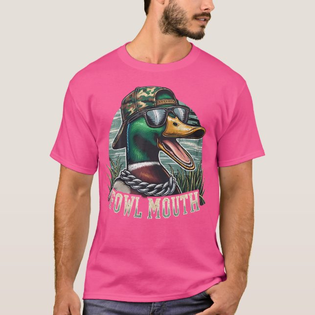 Camiseta Funny Duck Hunter Fowl Mouth Duck Hunting Goose Hu (Frente)
