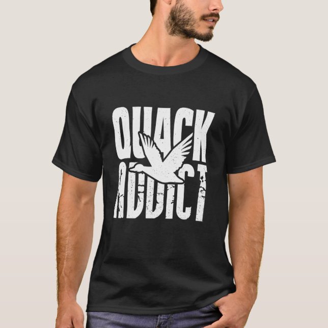 Camiseta Funny Duck Hunter Quack Addict Waterfowl Hunting (Frente)