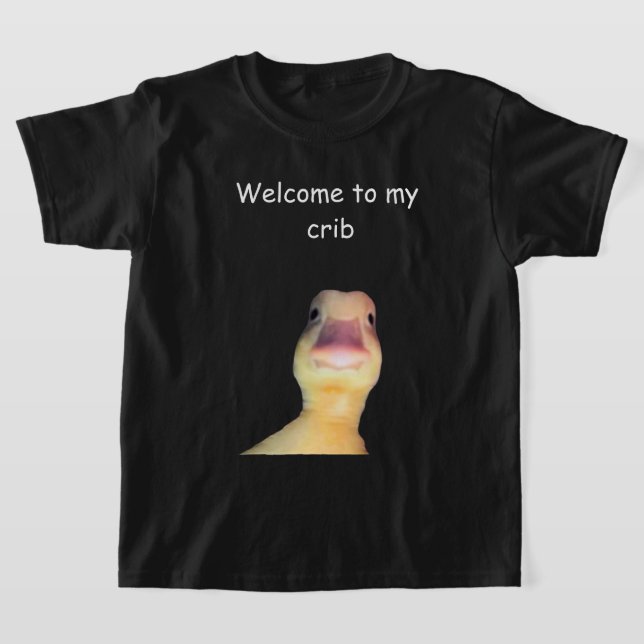 Camiseta Funny Duck Meme – “Welcome to My Crib” Cute Animal (Postura )