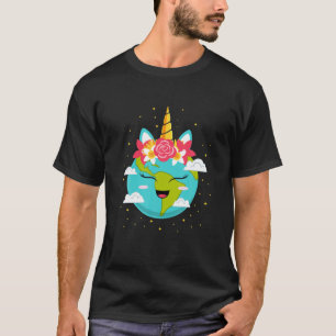 Camiseta Funny Earth Day Unicorn Enfrenta Awarene Ambiental