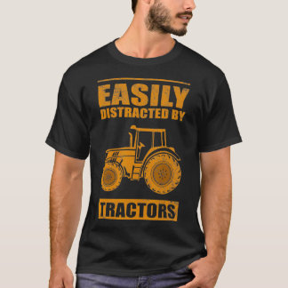 Camiseta Funny Easily Distracted By Tractors Gift Cool Farm