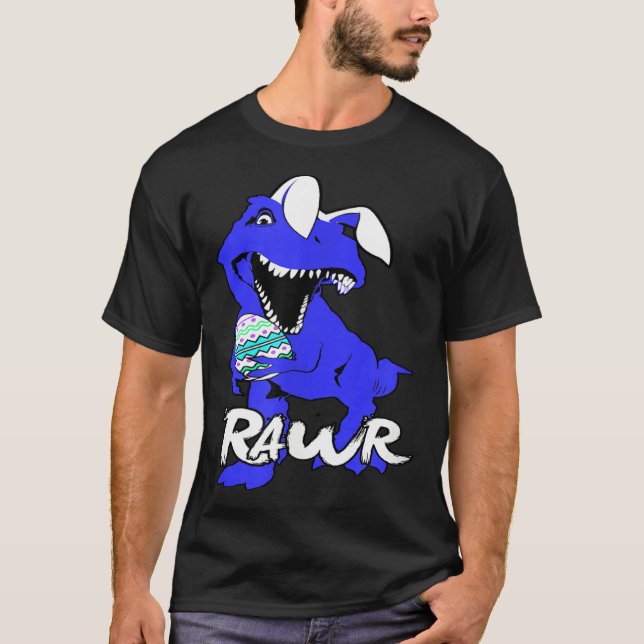 Camiseta Funny Easter Shirts for Men Bad Ugly Dino on Egg H (Frente)