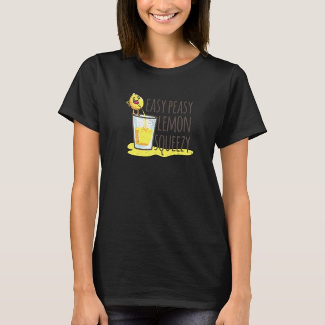 Camiseta Funny Easy Peasy Lemon Squeezy Lemons Premium (Frente)