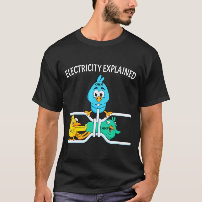 Camiseta Funny Electrician For Men Women Electricity Engine (Frente)
