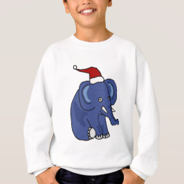 Camiseta Funny Elephant in Santa Hat Christmas Art