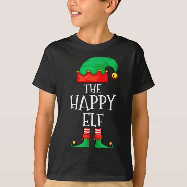 Camiseta Funny Elf Family Christmas The Happy Elf Sweater M (Frente)