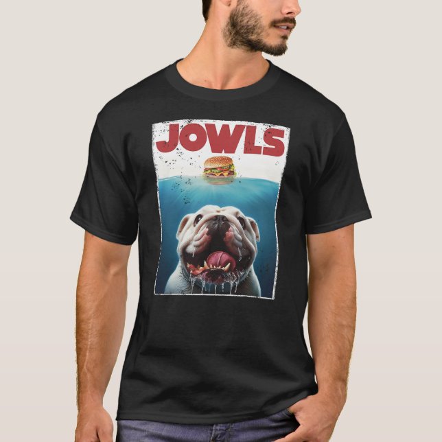 Camiseta Funny English Bulldog Jowls British Bully Burger D (Frente)