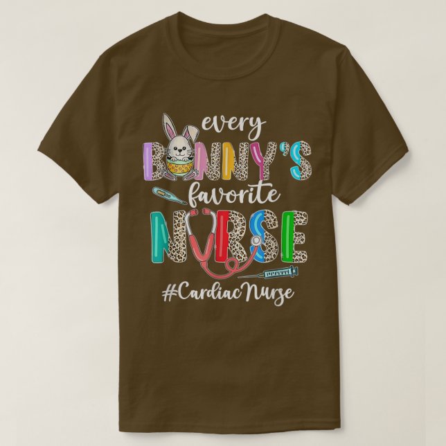 Camiseta Funny Every Bunny's Favorite Cardiac Nurse Happy E (Frente do Design)