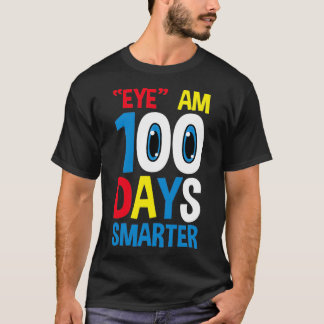 Camiseta Funny Eye Am 100 Days Smarter for 100th Day of Sch