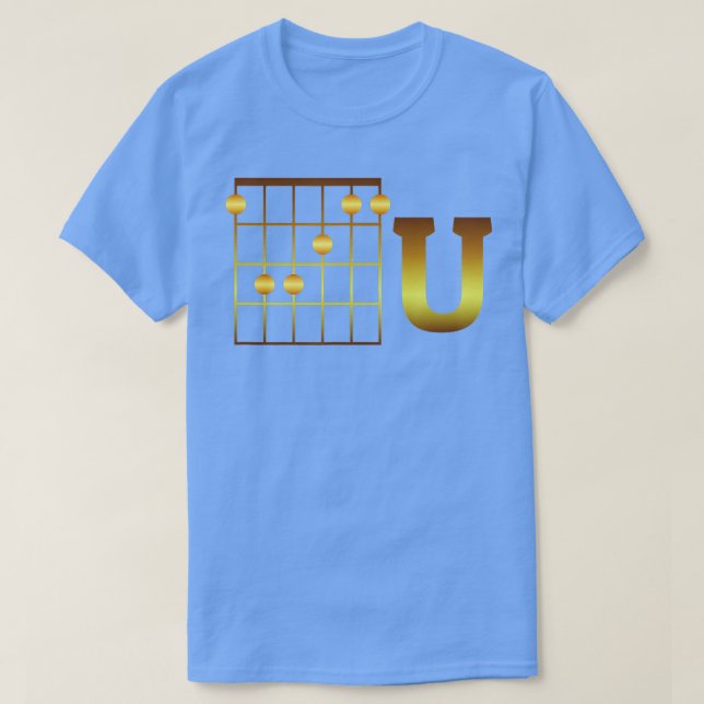 Camiseta Funny F Chord U Jogador Guitarrista Gift Guitar Lo (Frente do Design)