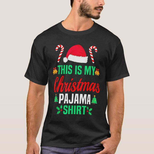 Camiseta Funny Family Xmas Men Women Kids This Is My Christ (Frente)