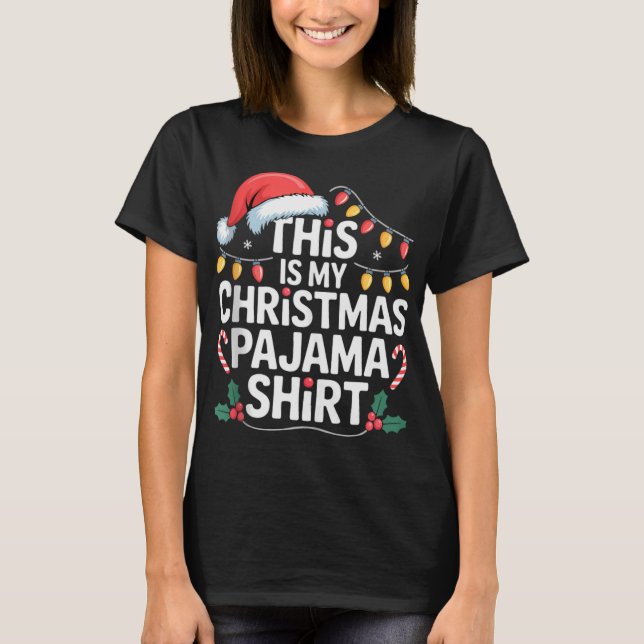 Camiseta Funny Family Xmas Men Women Kids This Is My Christ (Frente)