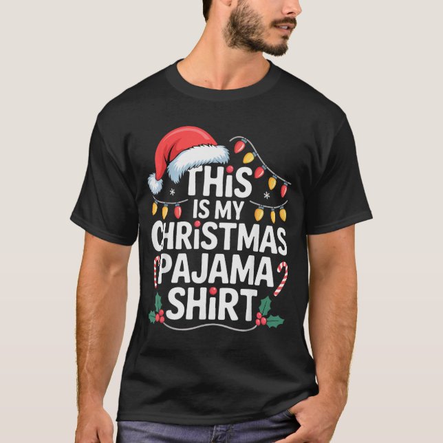 Camiseta Funny Family Xmas Men Women Kids This Is My Christ (Frente)
