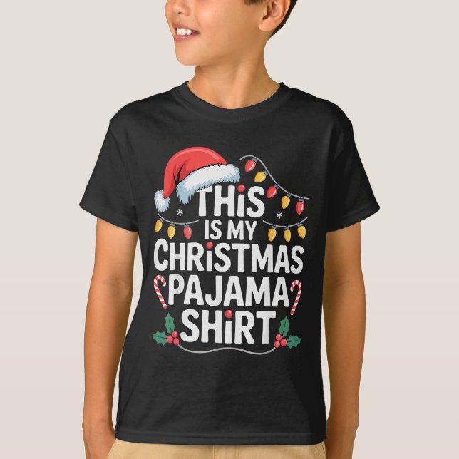 Camiseta Funny Family Xmas Men Women Kids This Is My Christ (Frente)