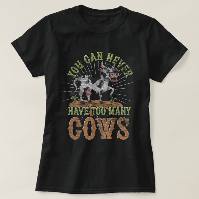 Camiseta Funny Farmer Farm Animal Lover Cute Cow Lrbva. Per (Frente do Design)
