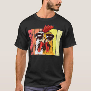 Camiseta Funny Farmer Rooster Hen Chicken caráter chinês