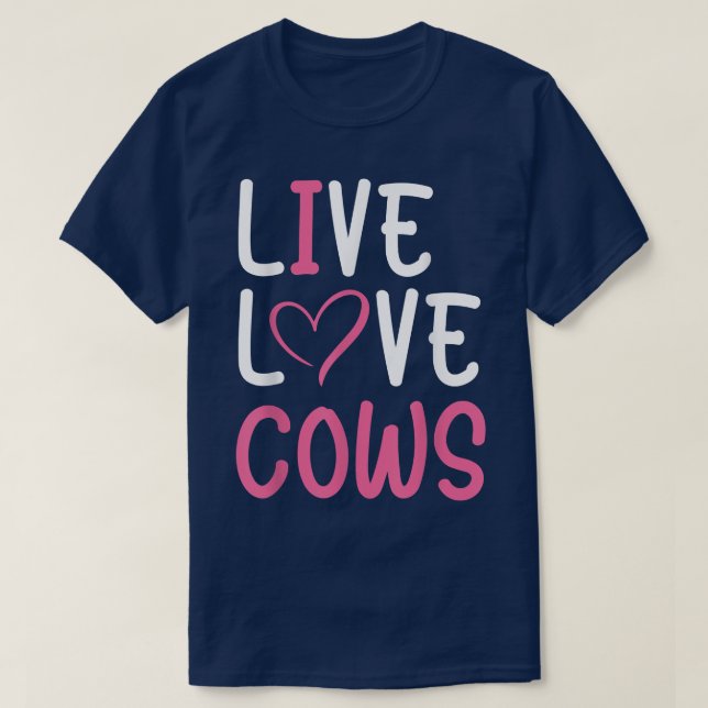 Camiseta Funny Farming Lover Cows Graphic for Women and Gir (Frente do Design)