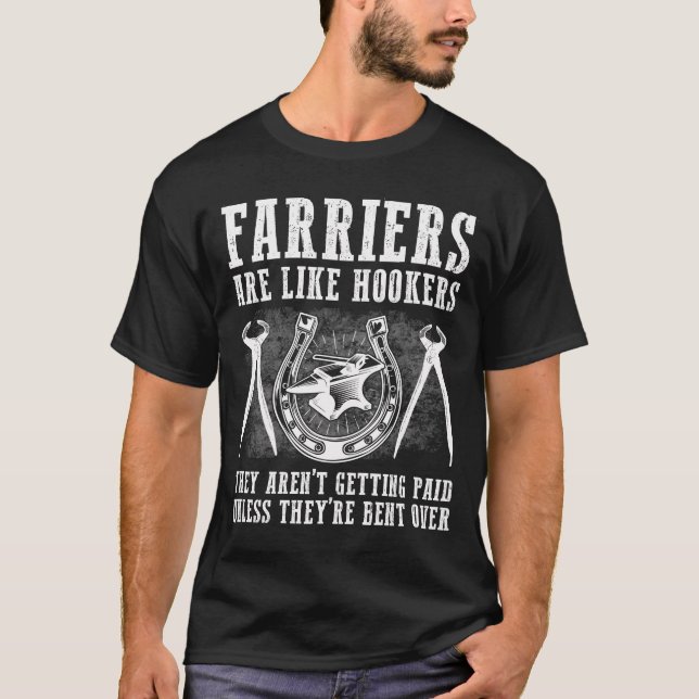 Camiseta Funny Farrier Gift Para Homens Mulheres Legal Blac (Frente)