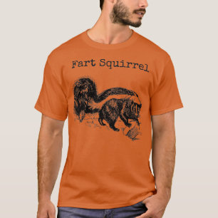 Camiseta Funny Fart Squirrel Skunk Errado Nome Animal Estúp