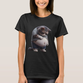 Camiseta Funny Fat Cat Chubby Chonk Cat Feline Pet Lovers