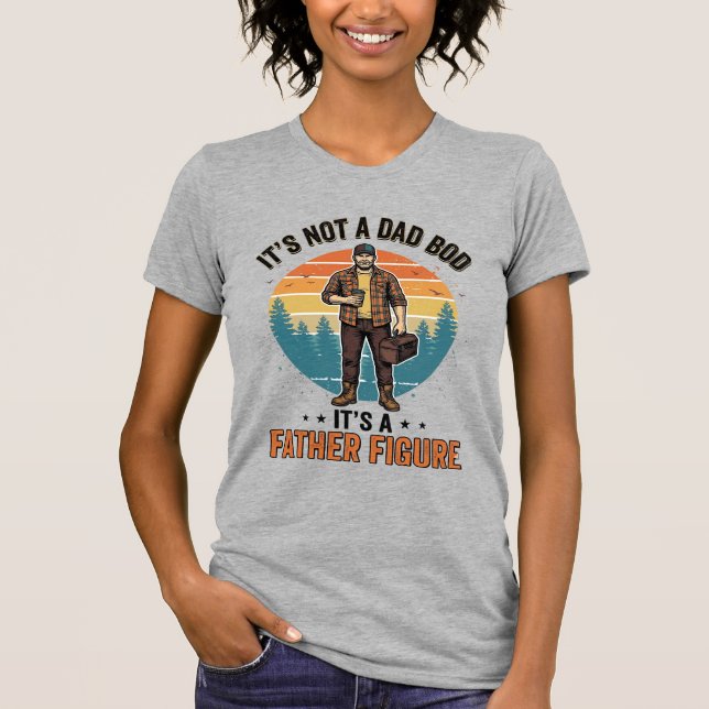 Camiseta Funny Father Figure Vintage Dad Humor Shirt Design (Frente)