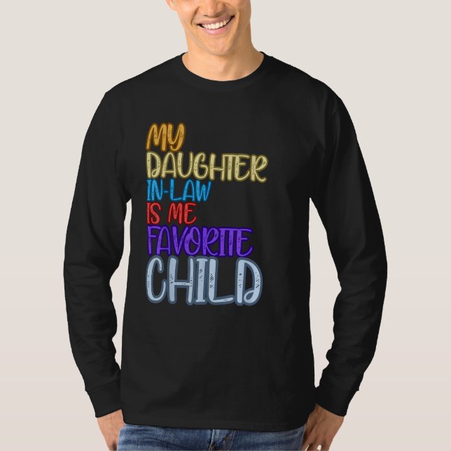 Camiseta Funny Fathers Day tees My Daughter-in-law Is My Fa (Frente)