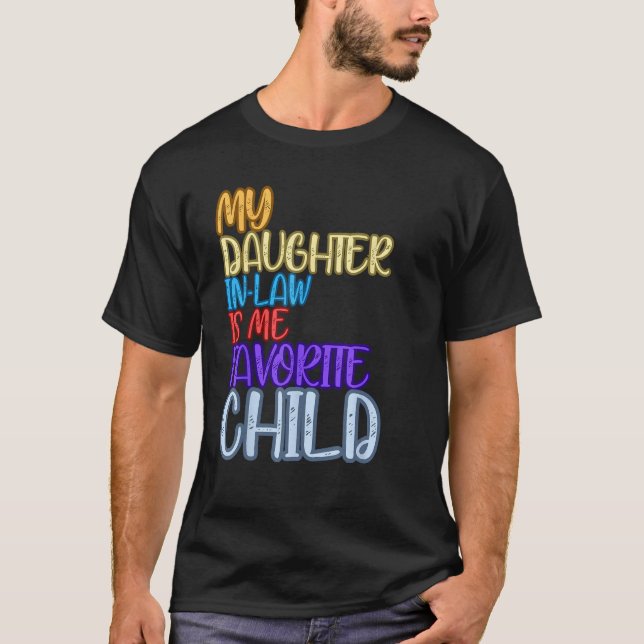 Camiseta Funny Fathers Day tees My Daughter-in-law Is My Fa (Frente)