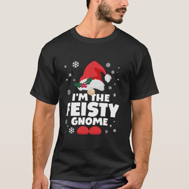 Camiseta Funny Feisty Gnome Family Matching Group Happy Chr (Frente)