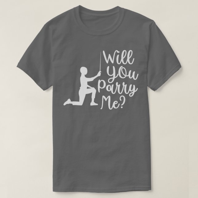 Camiseta Funny Fencer Fencing Groom Bride Rapier Saber Duel (Frente do Design)