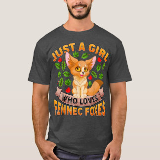 Camiseta Funny Fennec Fo Lover Apenas Uma Menina Que Ama Fe