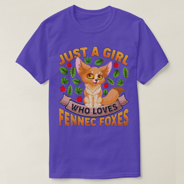 Camiseta Funny Fennec Fo Lover Apenas Uma Menina Que Ama Fe (Frente do Design)