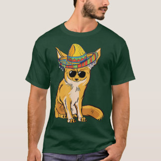 Camiseta Funny Fennec Fo Sombrero Meican Sunglass Fennec Fo
