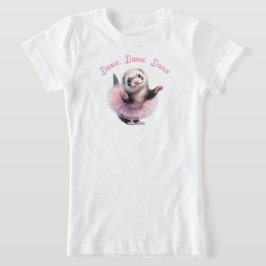 Camiseta Funny Ferret em um Balé Tutu