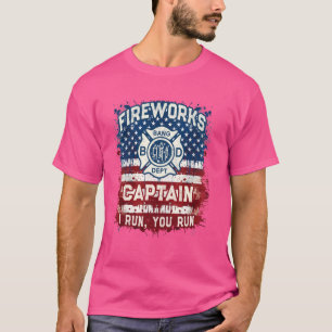 Camiseta Funny FIREWORKS CAPITÃO Safety Diretor Pyro Office