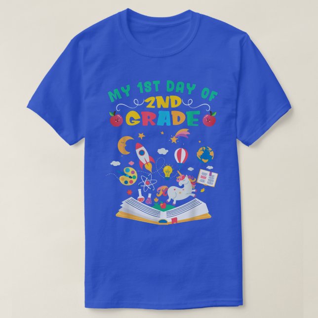 Camiseta Funny First Day Of Second Grade Back To School TSh (Frente do Design)