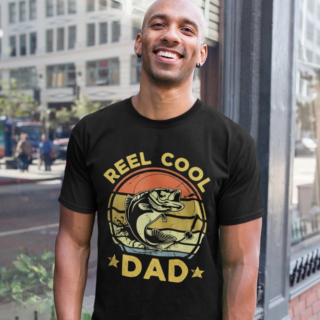Camiseta Funny Fishing Dad Reel Cool Dad Vintage (Criador carregado)