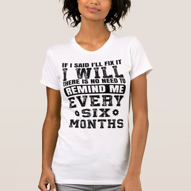 Camiseta  Funny Fix It Handyman Quote Handyman Husband Joke (Frente)