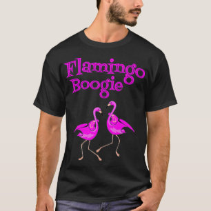 Camiseta Funny Flamingo Boogie Pássaros Tropicais Dançantes