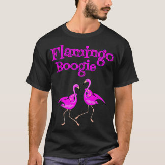 Camiseta Funny Flamingo Boogie Pássaros Tropicais Dançantes