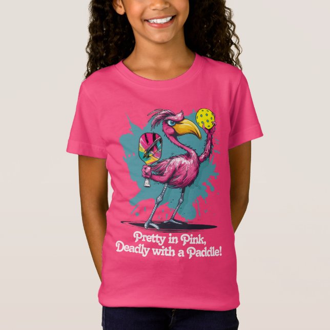Camiseta Funny Flamingo Pickleball (Frente)