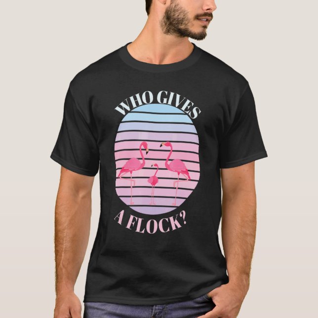 Camiseta Funny Flamingo Saying Unisex  Retro Beach Sunset (Frente)