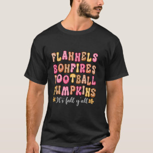 Camiseta Funny Flannels Hayrides Pumpkins Sweater Bonfire