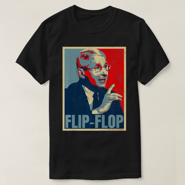 Camiseta Funny Flip Flop Fauci Premium  (Frente do Design)