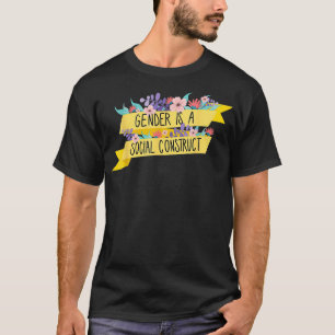 Camiseta Funny Floral Gender Is A Social Construct LGBTQ Ga