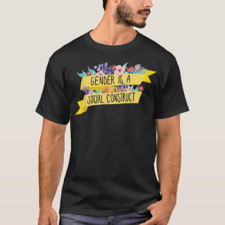 Camiseta Funny Floral Gender Is A Social Construct LGBTQ Ga