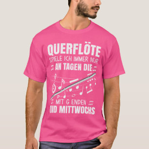 Camiseta Funny Flute Instrumento Musical Woodwind Flute