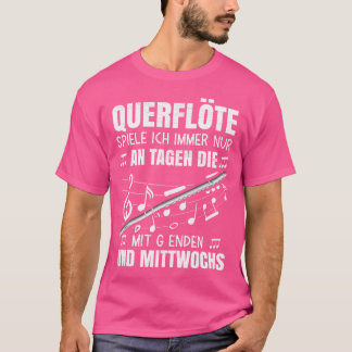 Camiseta Funny Flute Instrumento Musical Woodwind Flute