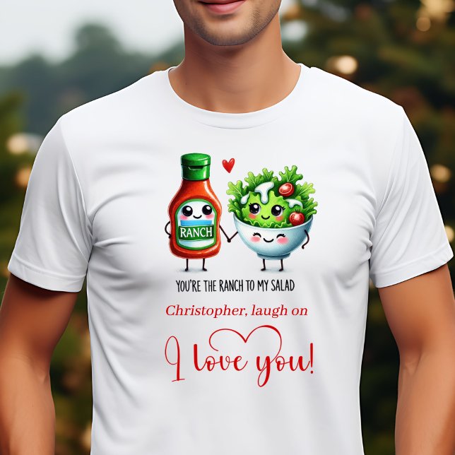 Camiseta Funny Food Valentine Gift Custom Name T-Shirt (Funny Food Valentine Gift Custom Name T-Shirt)